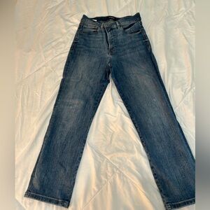 Super high rise straight jeans